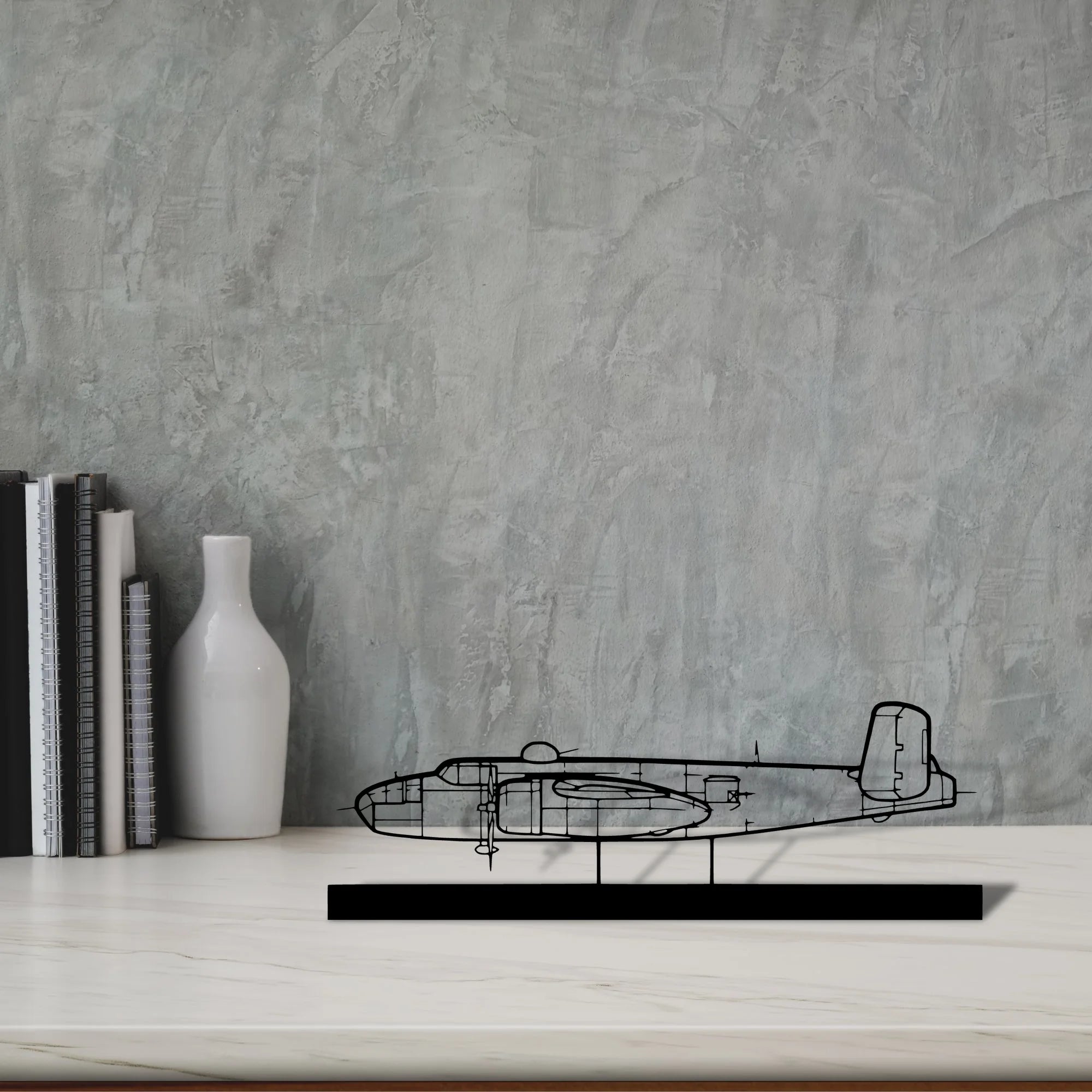 b25j-3 Silhouette Metal Art Stand - Aero Silhouette
