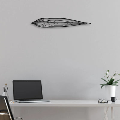 B52 Spirit Classic Aircraft Silhouette Metal Wall Art - Aviation Hangar Decor