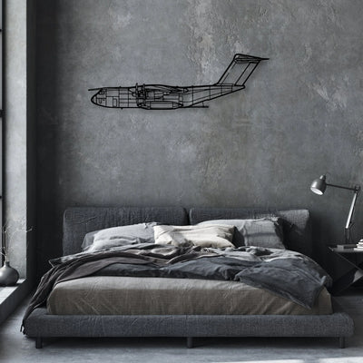 B737 300 2 Classic Aircraft Silhouette Metal Wall Art - Aviation Hangar Decor