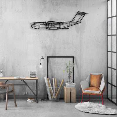 B737 300 2 Classic Aircraft Silhouette Metal Wall Art - Aviation Hangar Decor