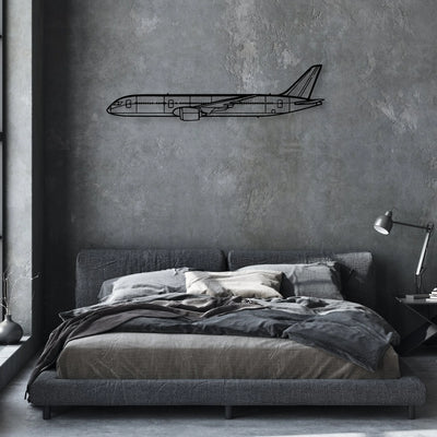 B787 Dreamliner Classic Aircraft Silhouette Metal Wall Art - Aviation Hangar Decor