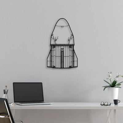 Baron 58 2 Classic Aircraft Silhouette Metal Wall Art - Aviation Hangar Decor