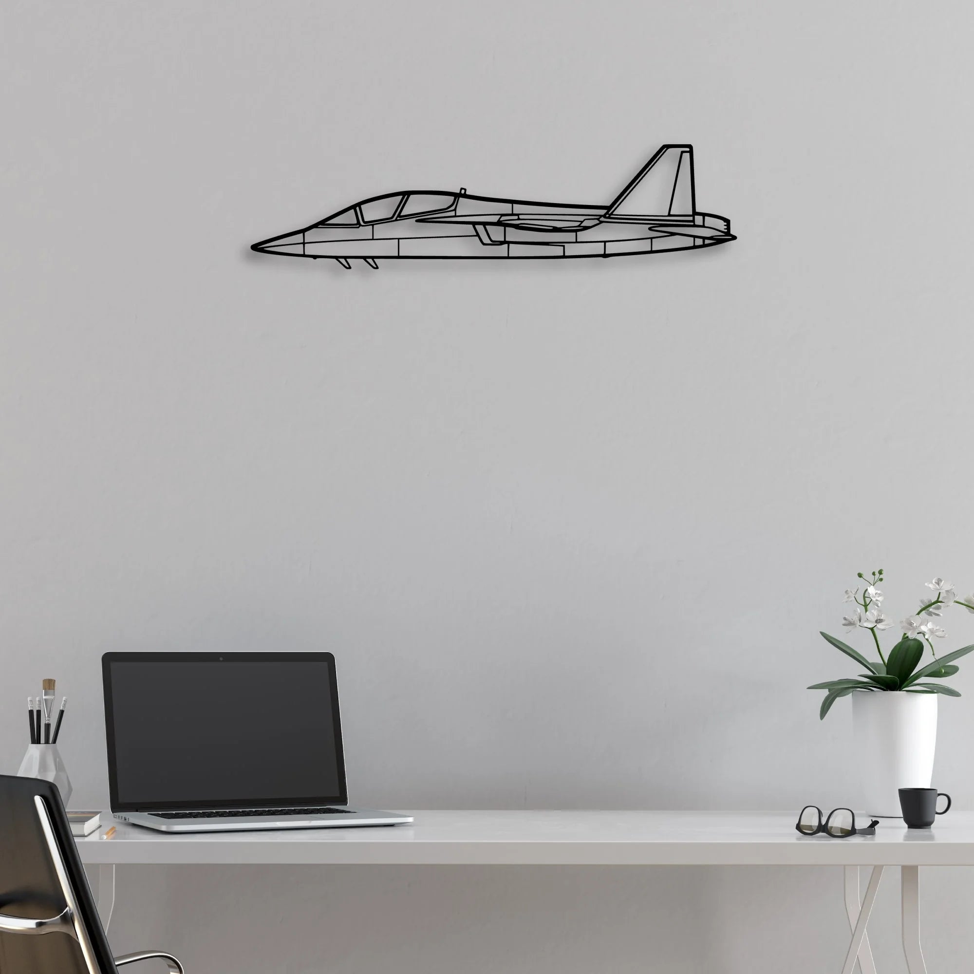Baron G58 Classic Aircraft Silhouette Metal Wall Art - Aviation Hangar Decor