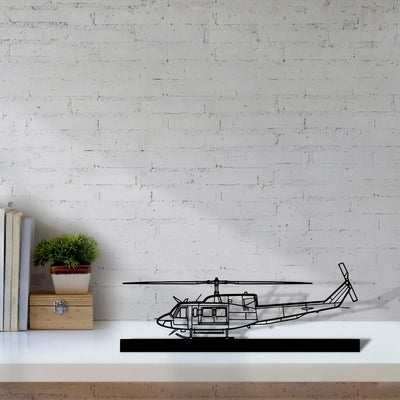 bell-212-sentry Silhouette Metal Art Stand - Aero Silhouette