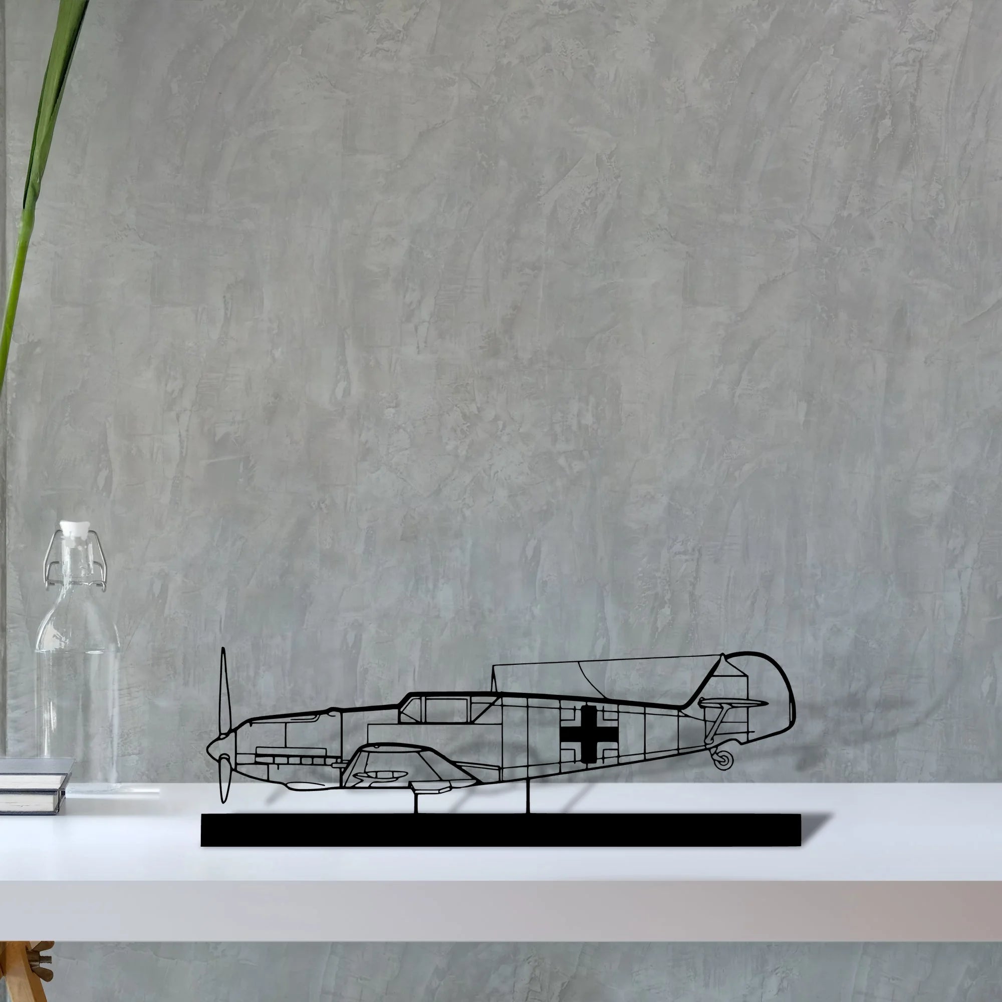 bf109-2 Silhouette Metal Art Stand - Aero Silhouette