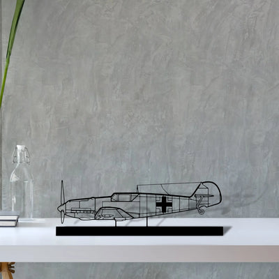 bf109-2 Silhouette Metal Art Stand - Aero Silhouette