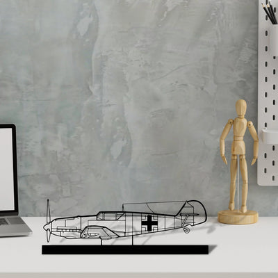 bf109-2 Silhouette Metal Art Stand - Aero Silhouette