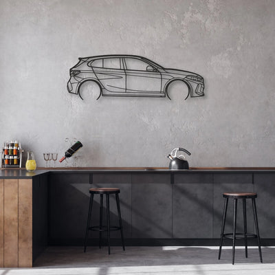 bmw 135i f40 Classic Silhouette Metal Wall Art - Automotive Garage Decor