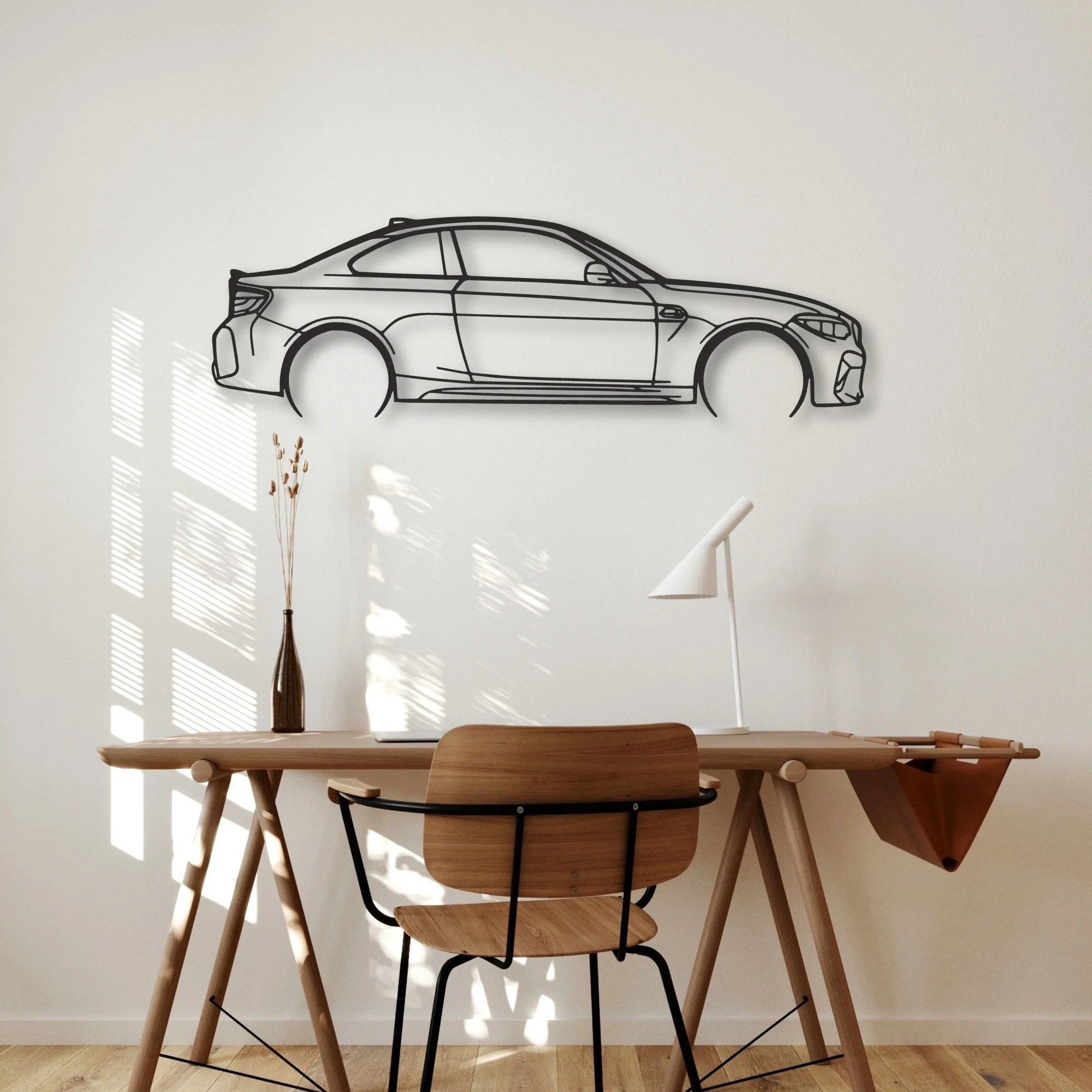 BMW M2 F87 Classic Silhouette Metal Wall Art - Automotive Garage Decor