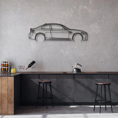 bmw m2 f87 Classic Silhouette Metal Wall Art - Automotive Garage Decor