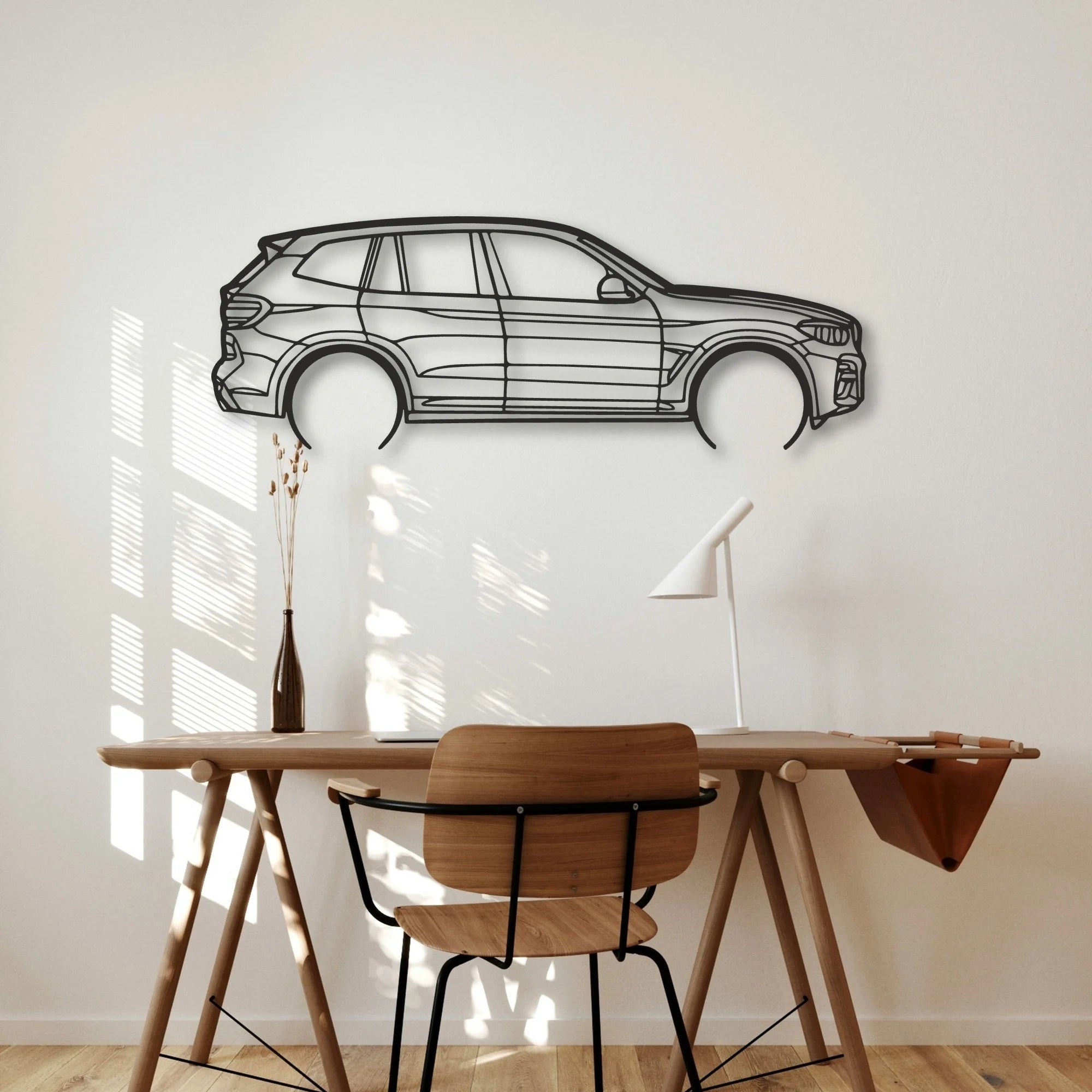BMW X3 Classic Silhouette Metal Wall Art - Automotive Garage Decor