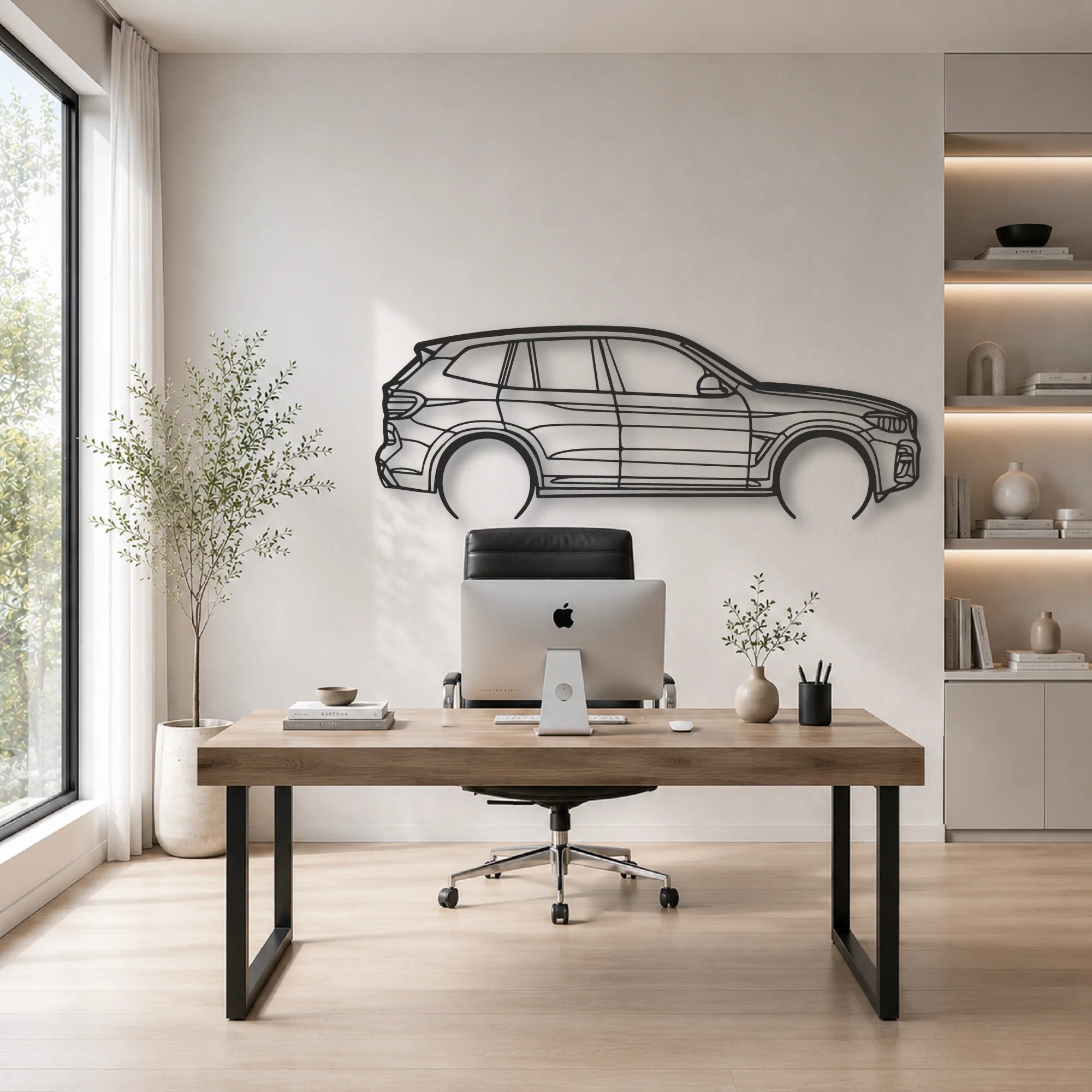BMW X3 Classic Silhouette Metal Wall Art - Automotive Garage Decor