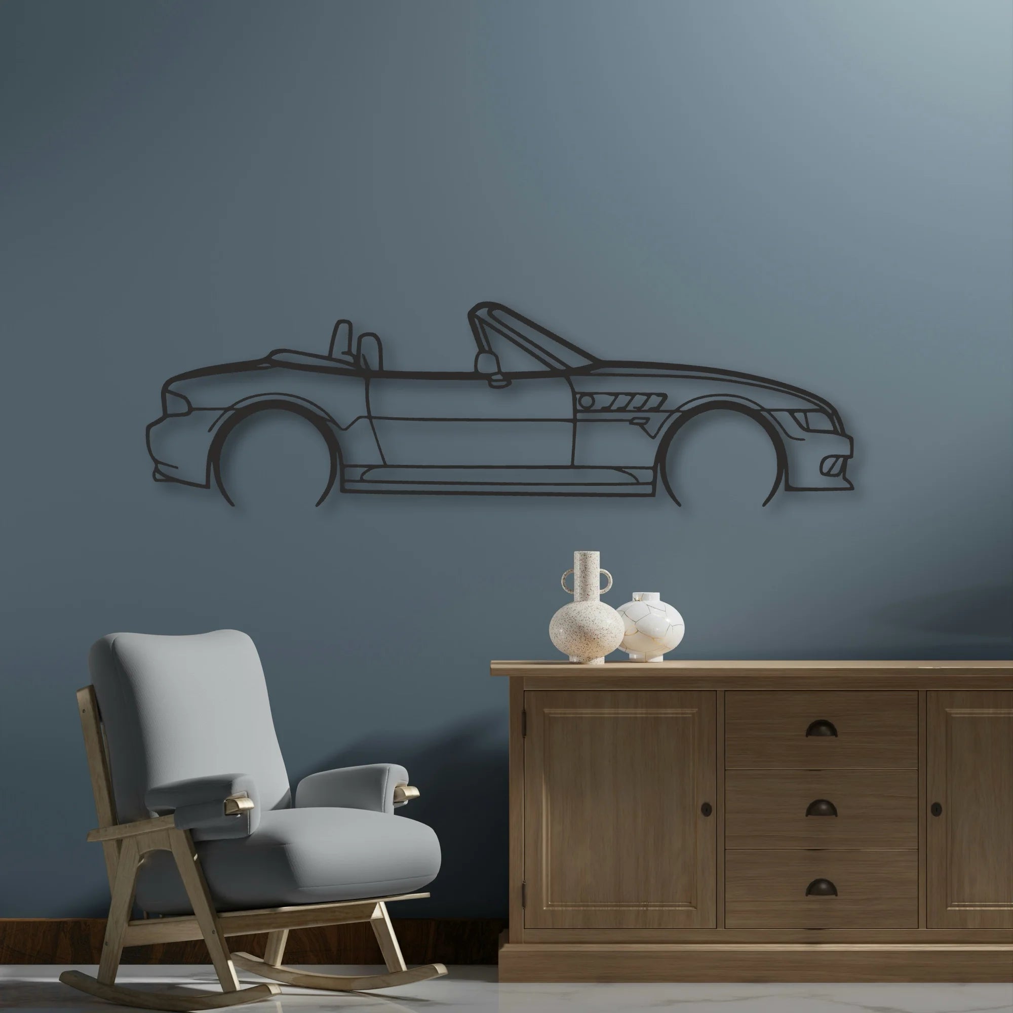 BMW Z3 Classic Silhouette Metal Wall Art - Automotive Garage Decor