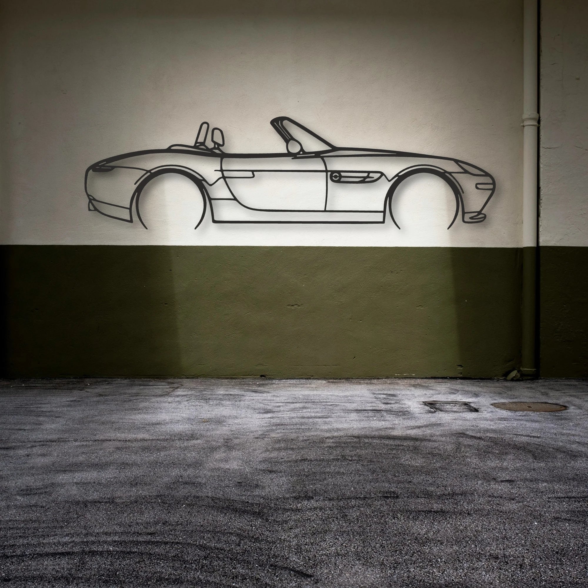 BMW Z8 Classic Silhouette Metal Wall Art - Automotive Garage Decor