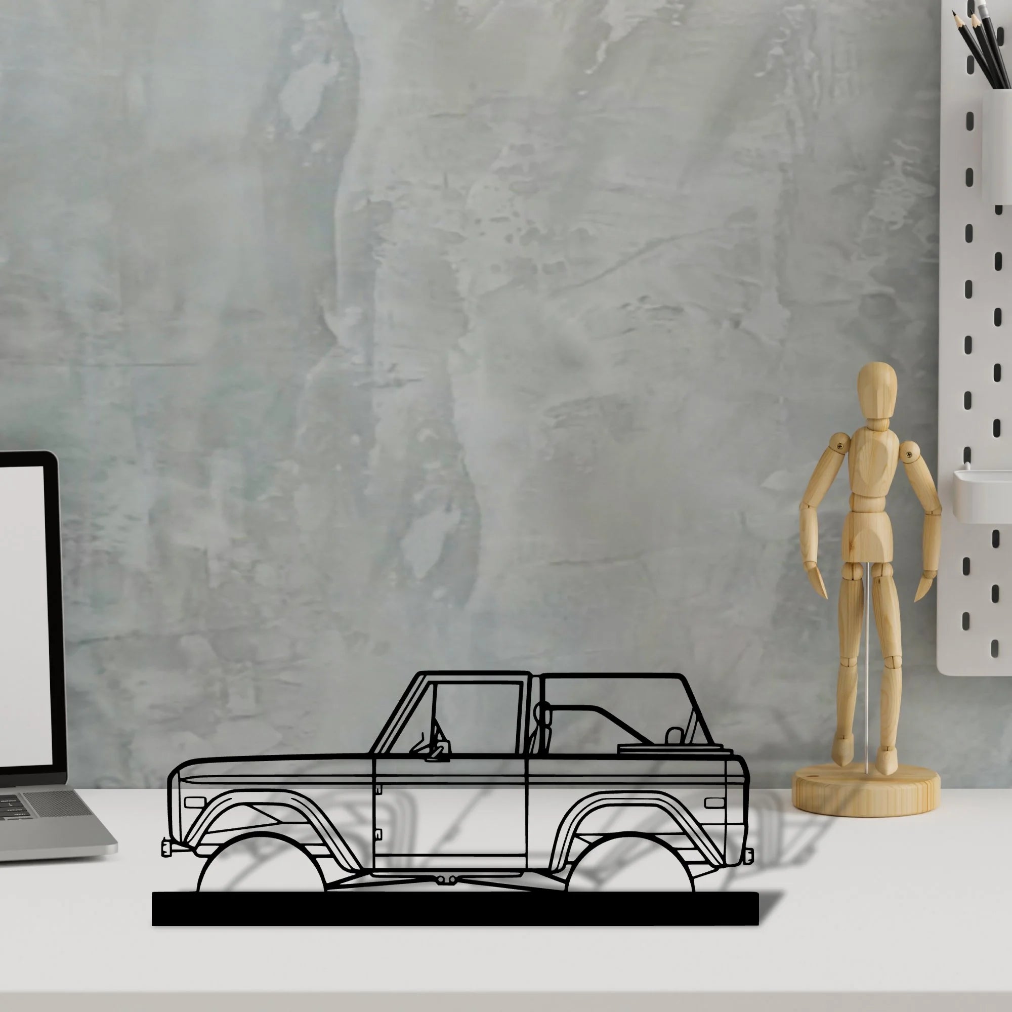 bronco-1971 Silhouette Metal Art Stand - Aero Silhouette