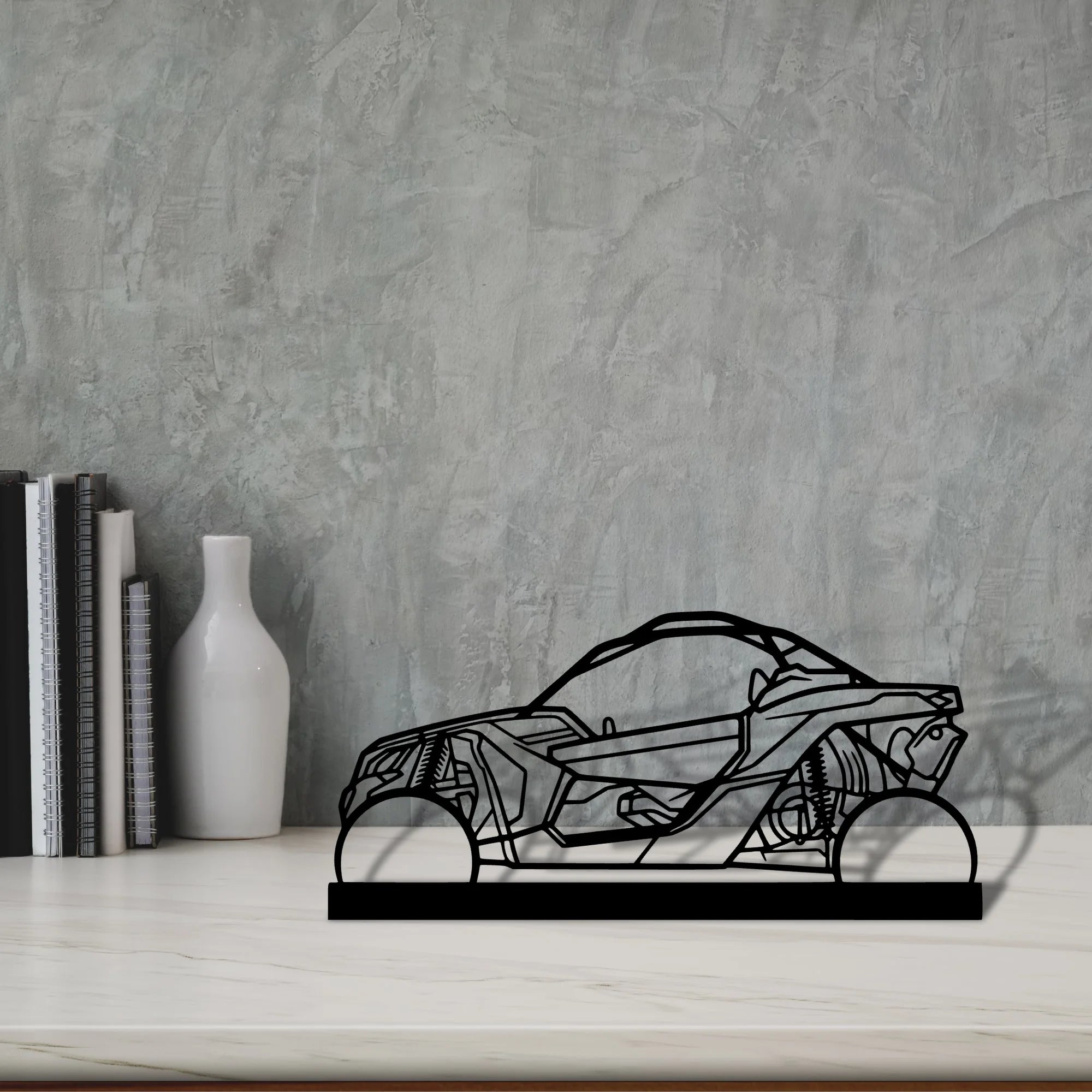 buggy-x3 Silhouette Metal Art Stand - Aero Silhouette