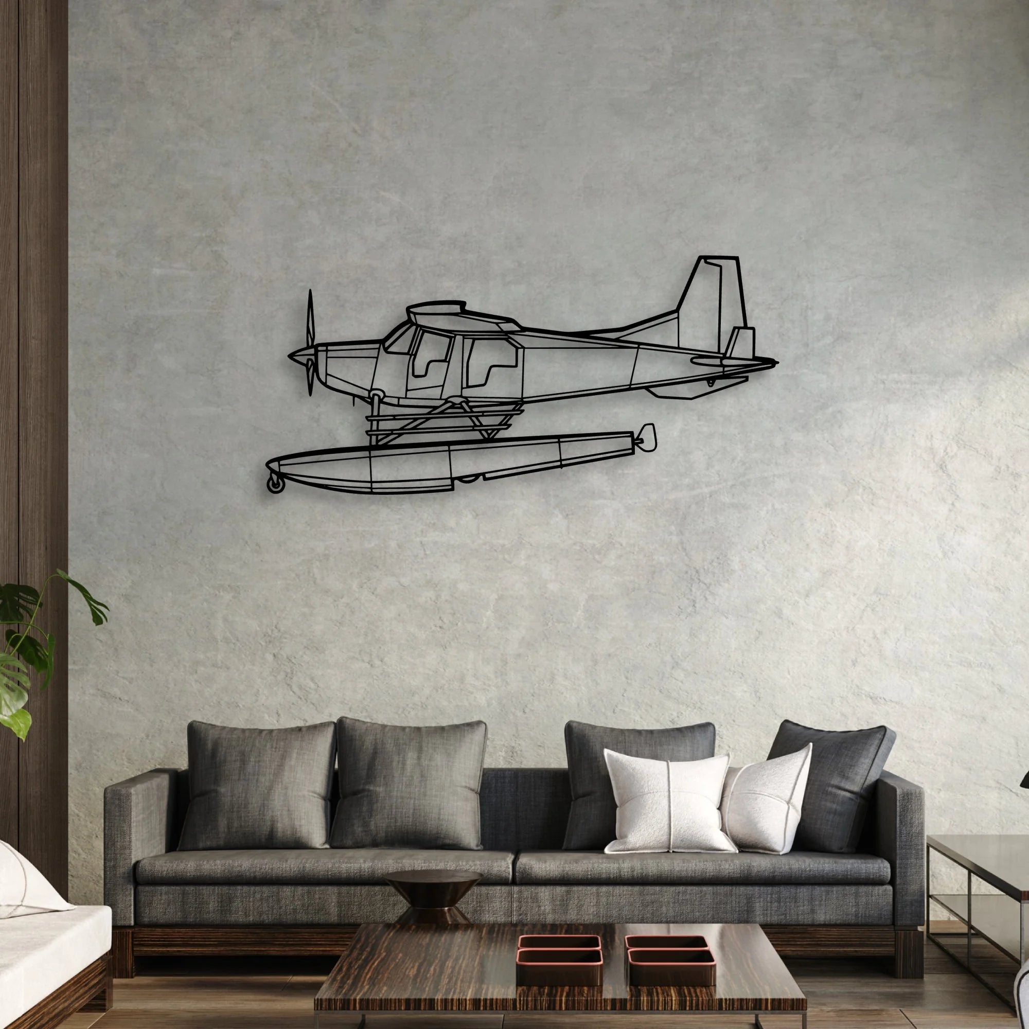 Bush Hawk XP Classic Aircraft Silhouette Metal Wall Art - Aviation Hangar Decor