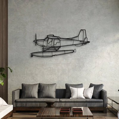 Bush Hawk XP Classic Aircraft Silhouette Metal Wall Art - Aviation Hangar Decor