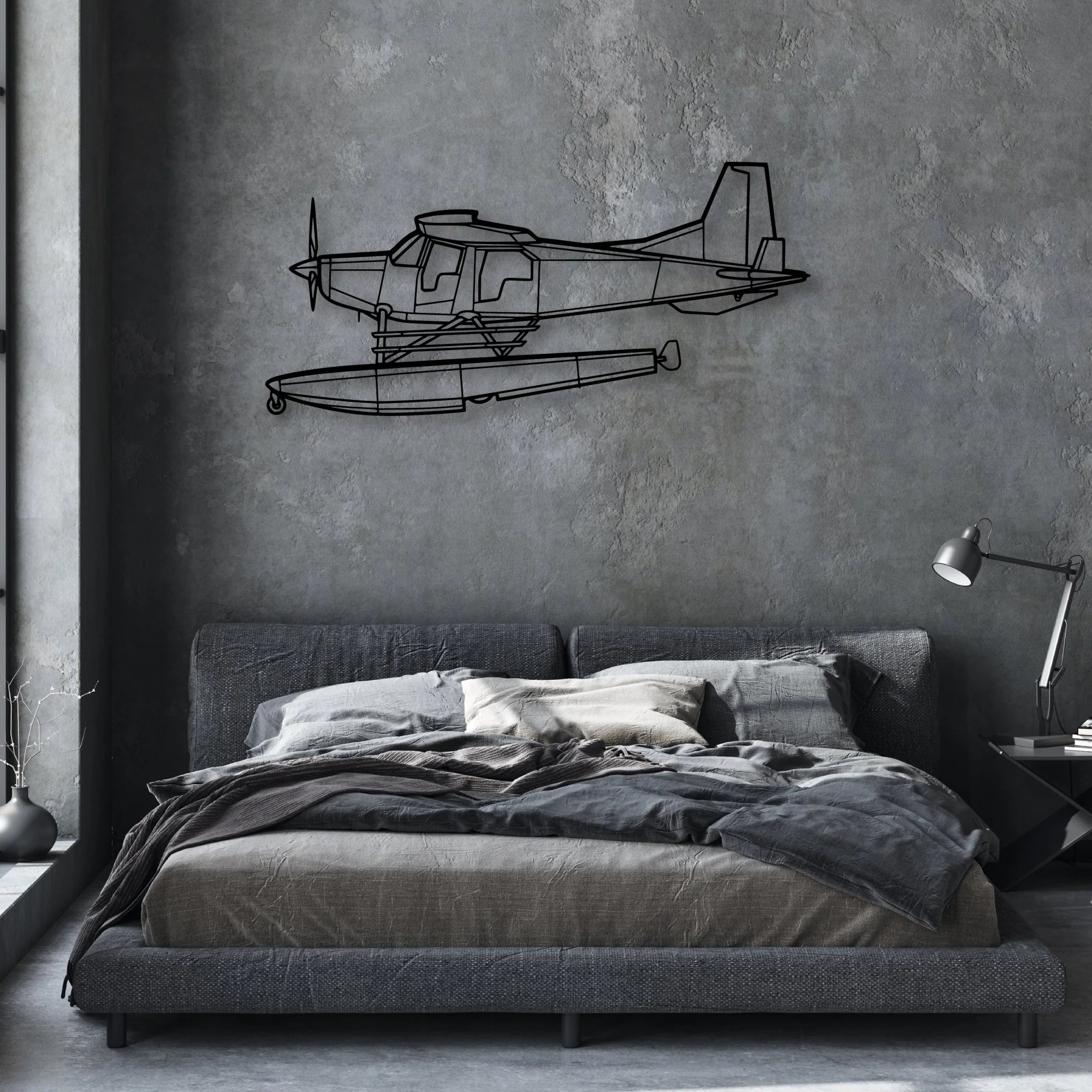 Bush Hawk XP Classic Aircraft Silhouette Metal Wall Art - Aviation Hangar Decor