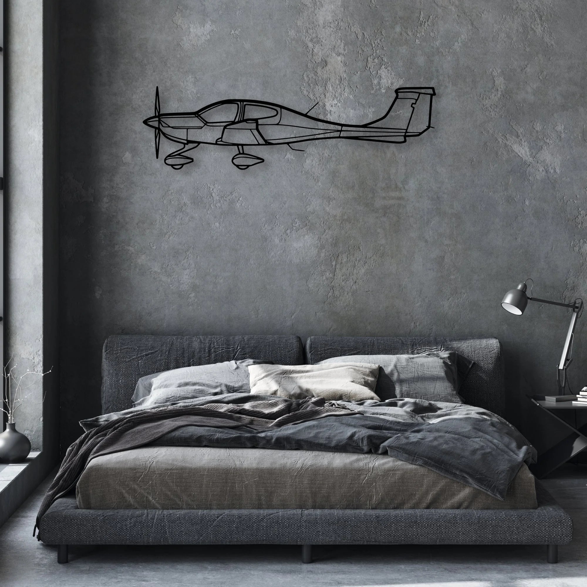 C-165 Classic Aircraft Silhouette Metal Wall Art - Aviation Hangar Decor
