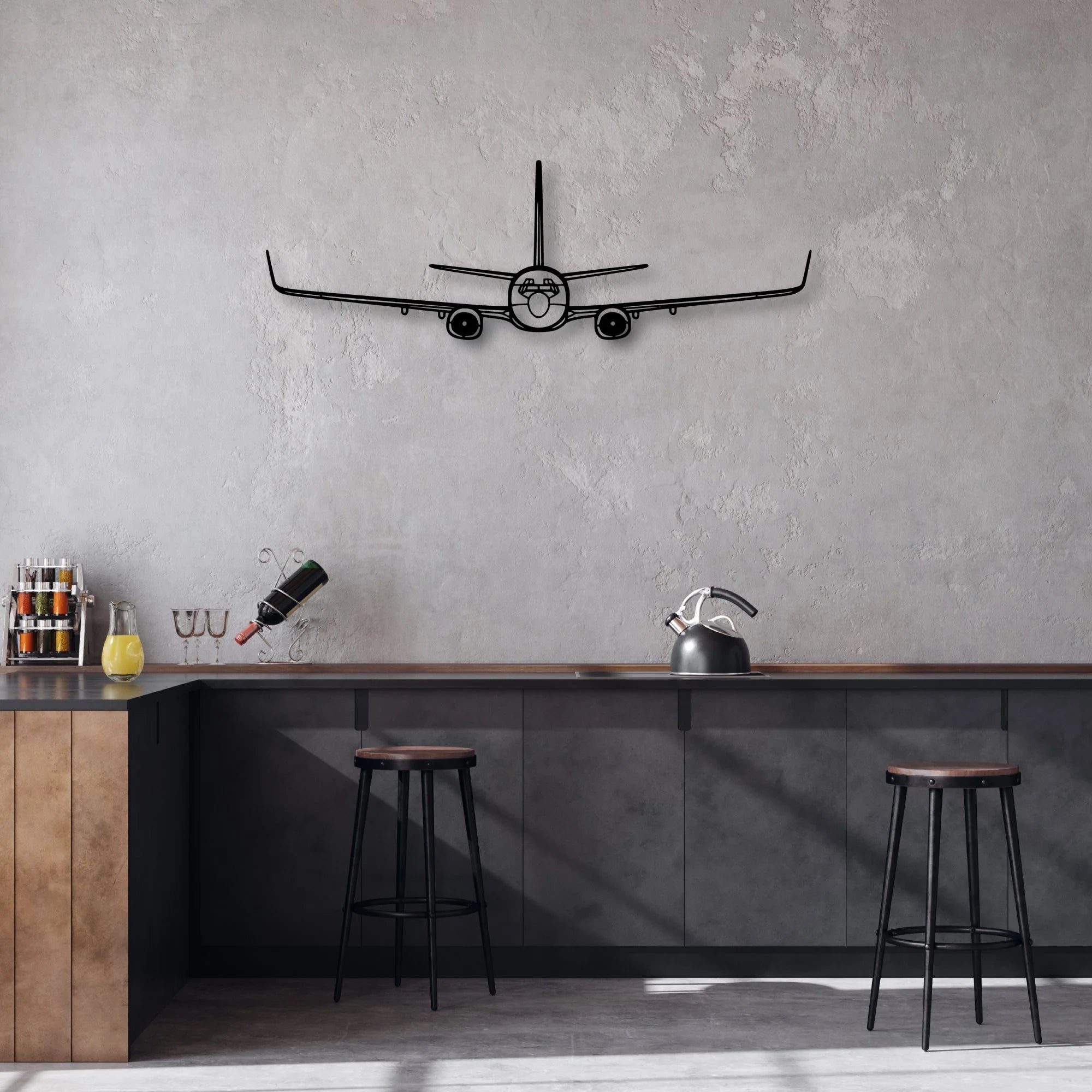 C-40A Clipper Classic Aircraft Silhouette Metal Wall Art - Aviation Hangar Decor
