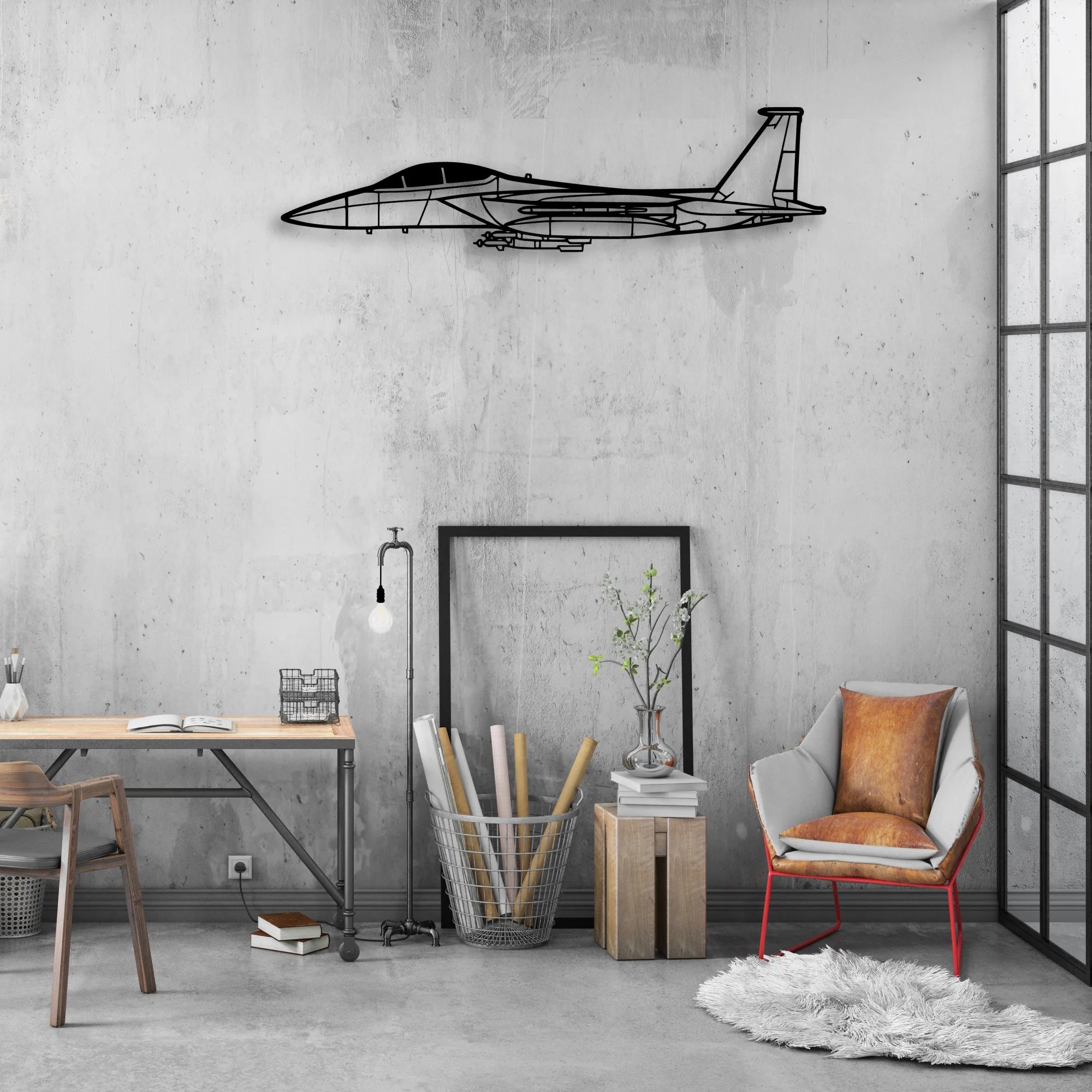 C182 Classic Aircraft Silhouette Metal Wall Art - Aviation Hangar Decor