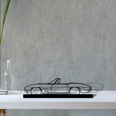 c2-convertible-1967 Silhouette Metal Art Stand - Aero Silhouette