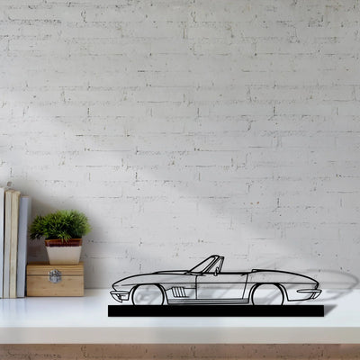 c2-convertible-1967 Silhouette Metal Art Stand - Aero Silhouette