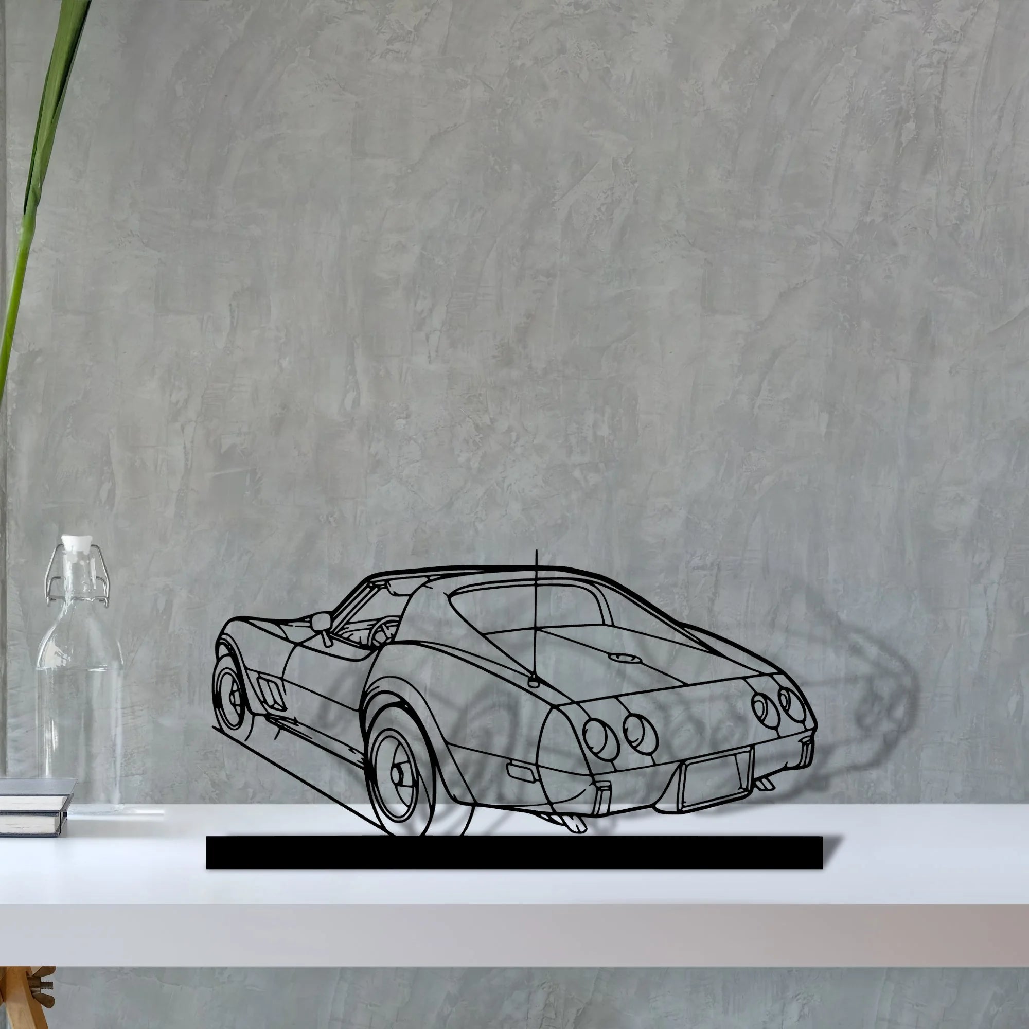 c3-1976 Silhouette Metal Art Stand - Aero Silhouette