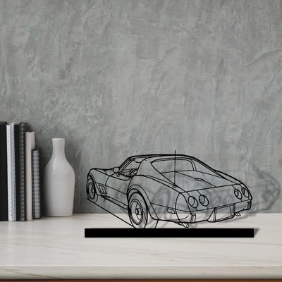c3-1976 Silhouette Metal Art Stand - Aero Silhouette