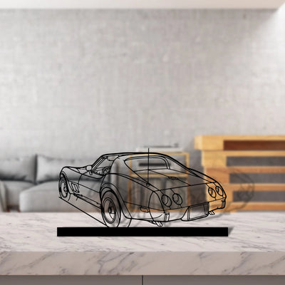 c3-1976 Silhouette Metal Art Stand - Aero Silhouette