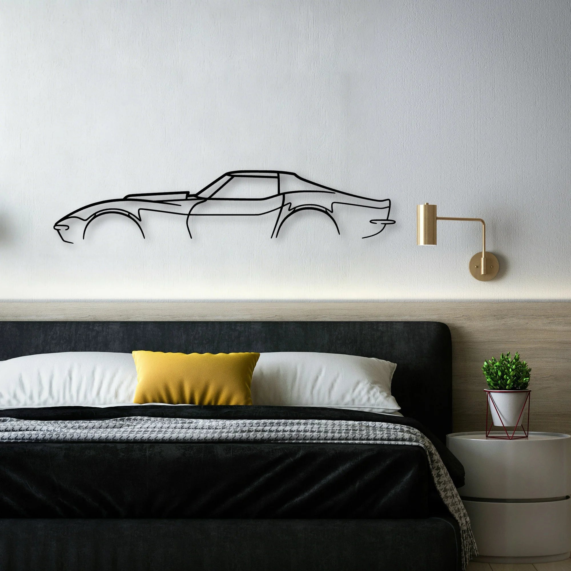 C3 L88 Classic Silhouette Metal Wall Art - Automotive Garage Decor