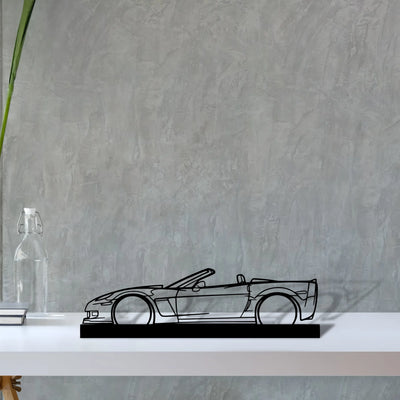 c6-cabrio Silhouette Metal Art Stand - Aero Silhouette