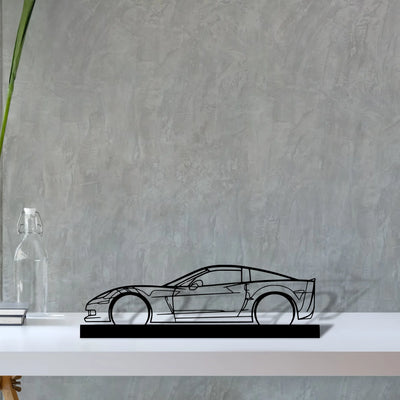 c6-z06 Silhouette Metal Art Stand - Aero Silhouette
