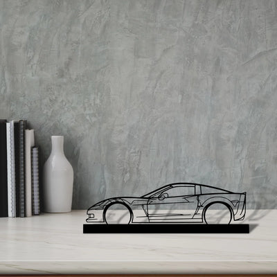 c6-z06 Silhouette Metal Art Stand - Aero Silhouette