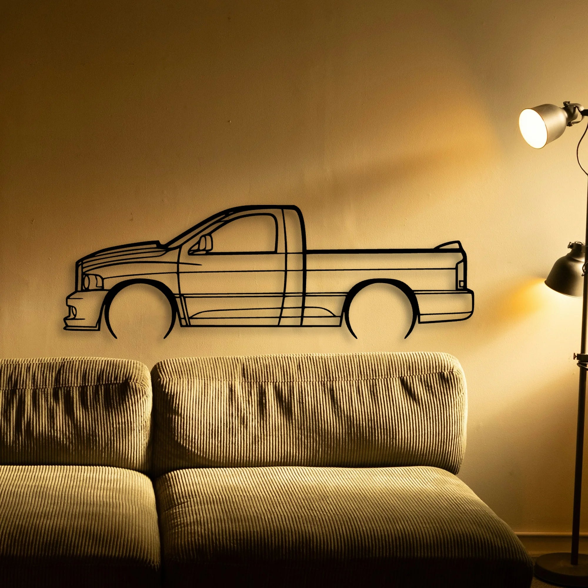 C Classic Silhouette Metal Wall Art - Automotive Garage Decor