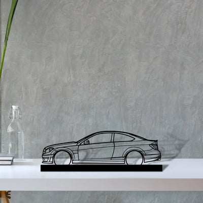 c63-amg Silhouette Metal Art Stand - Aero Silhouette