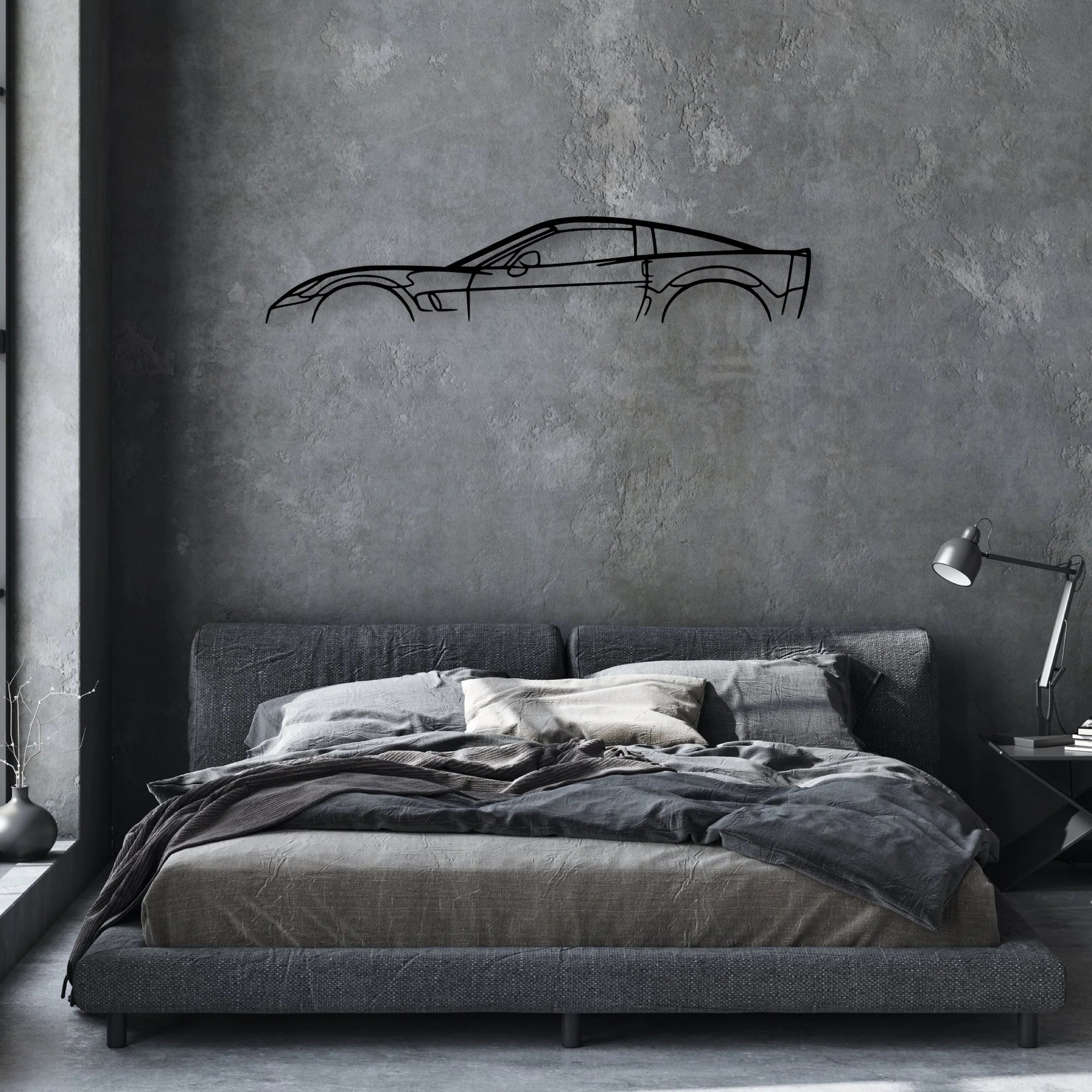 c6 ZR1 Classic Silhouette Metal Wall Art - Automotive Garage Decor