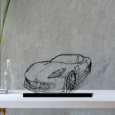c7-z06 Silhouette Metal Art Stand - Aero Silhouette