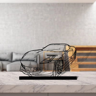 c7-z06 Silhouette Metal Art Stand - Aero Silhouette
