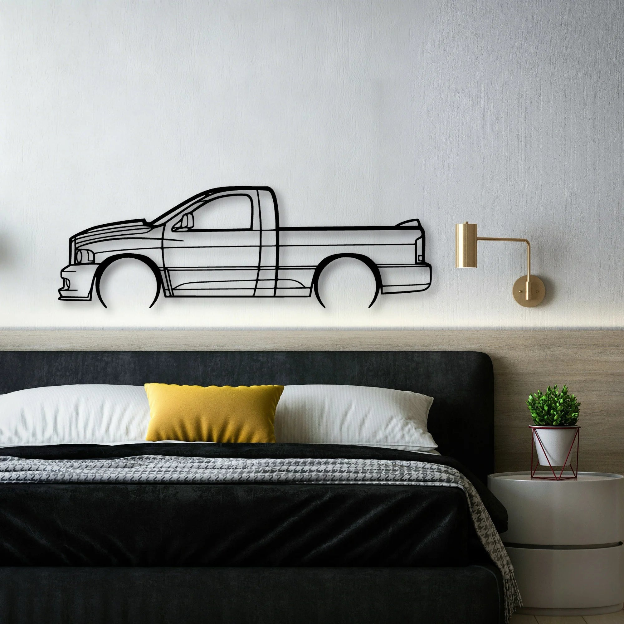 C Classic Silhouette Metal Wall Art - Automotive Garage Decor