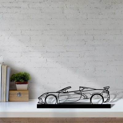 c8-convertible Silhouette Metal Art Stand - Aero Silhouette