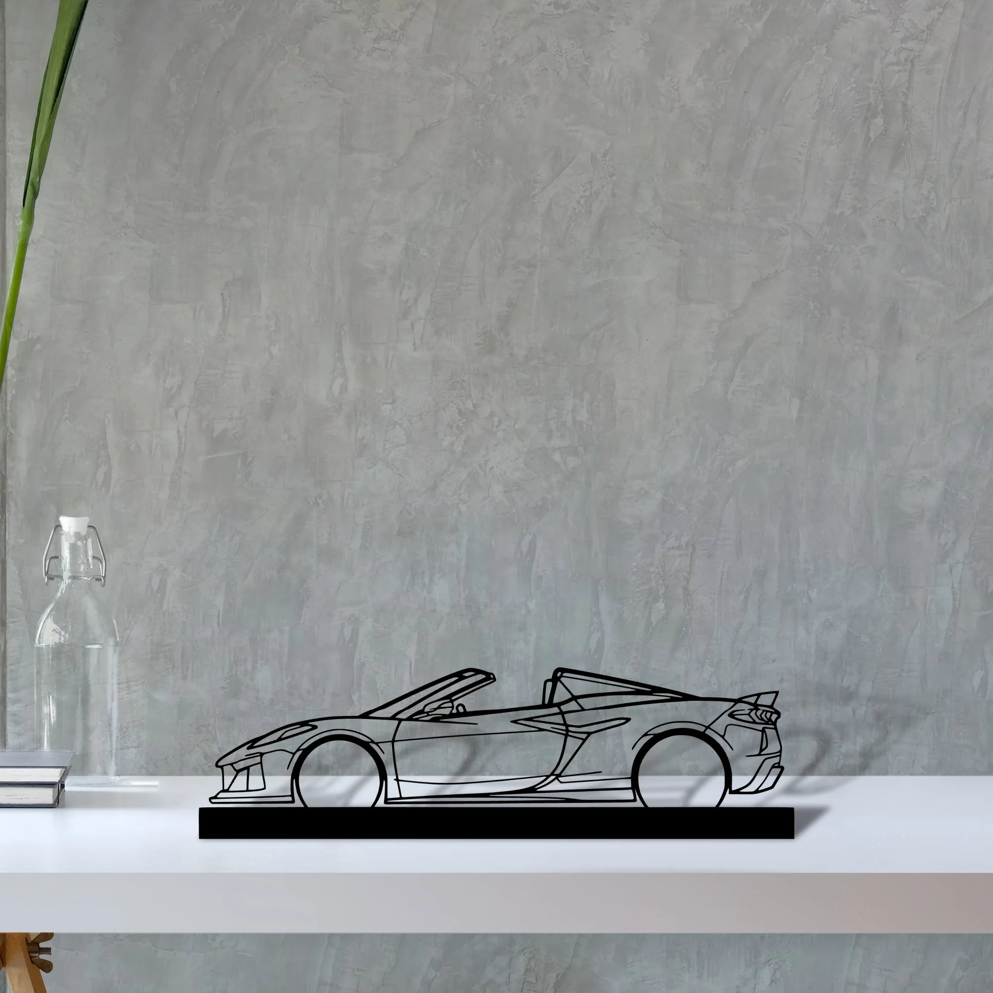 c8-z06 Silhouette Metal Art Stand - Aero Silhouette