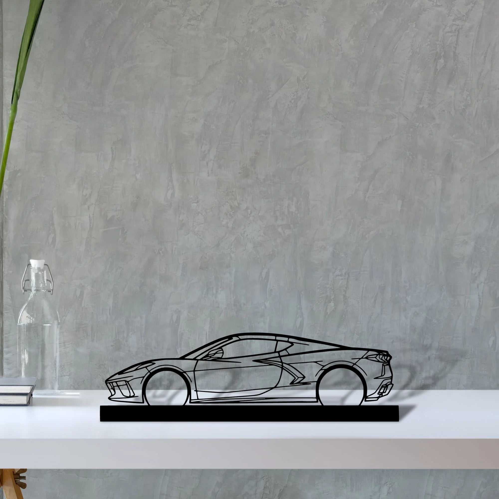 c8 Silhouette Metal Art Stand - Aero Silhouette