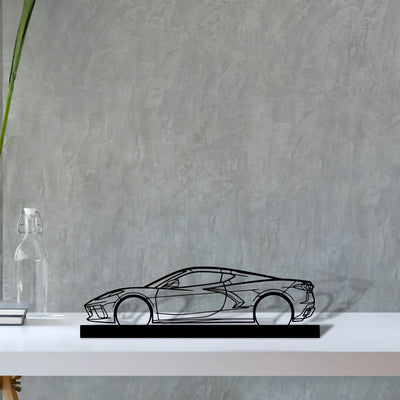 c8 Silhouette Metal Art Stand - Aero Silhouette
