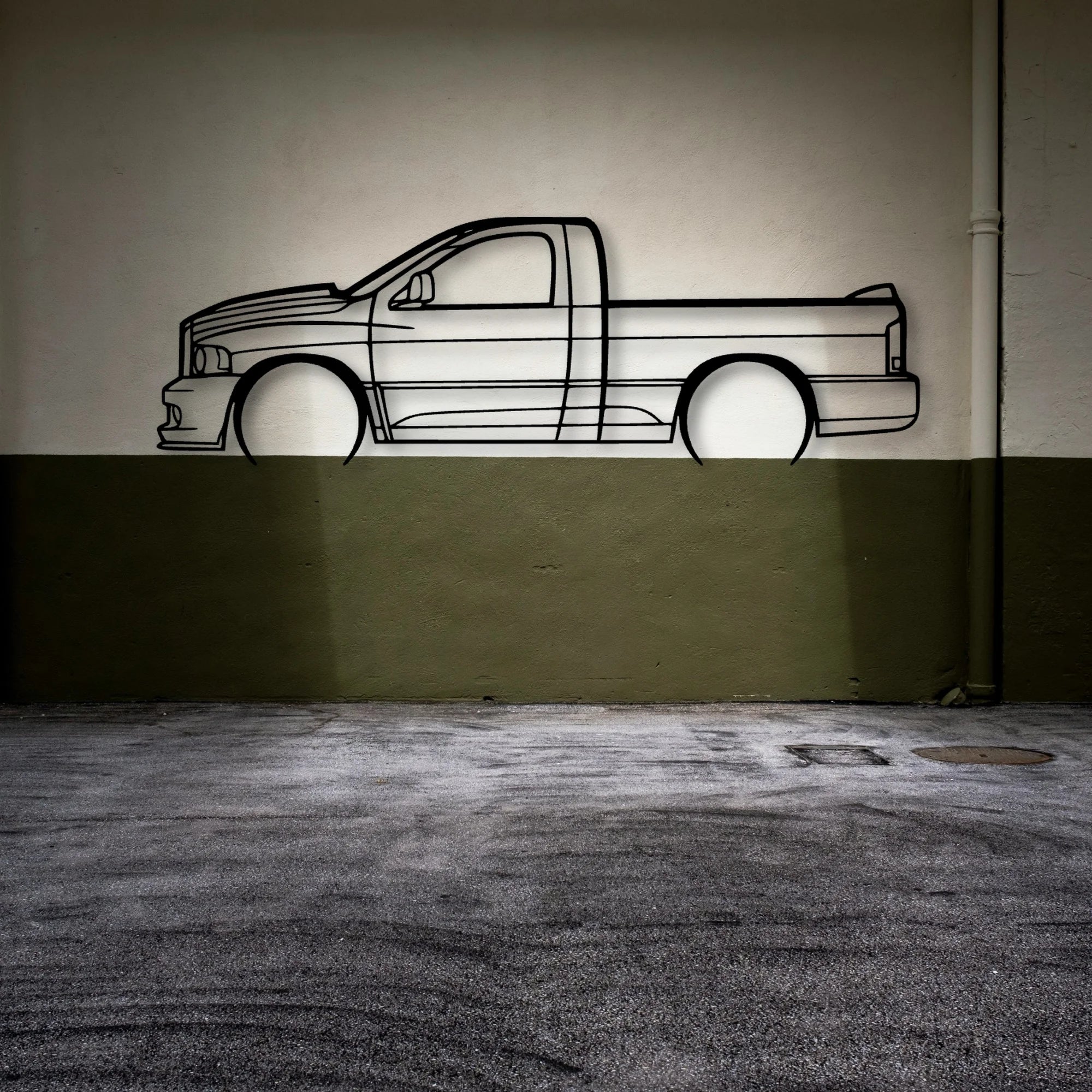 C Classic Silhouette Metal Wall Art - Automotive Garage Decor