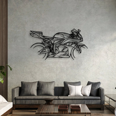 CBR 600RR 2009 Classic Motorcycle Silhouette Metal Wall Art - Moto Garage Decor