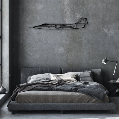 CF-104 Classic Aircraft Silhouette Metal Wall Art - Aviation Hangar Decor