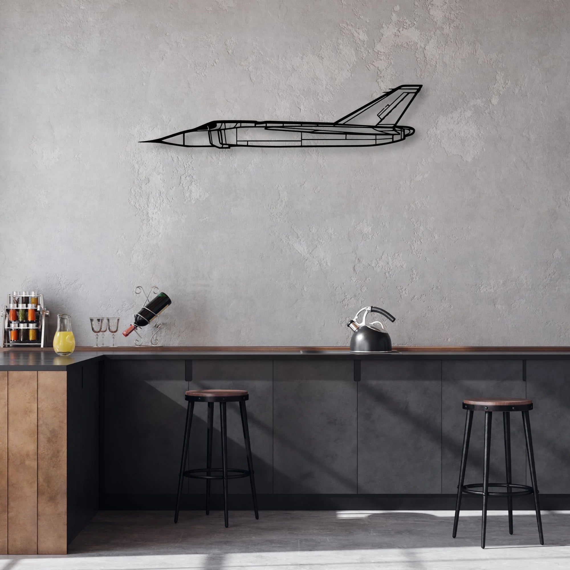 CF-105 Arrow 3 Classic Aircraft Silhouette Metal Wall Art - Aviation Hangar Decor