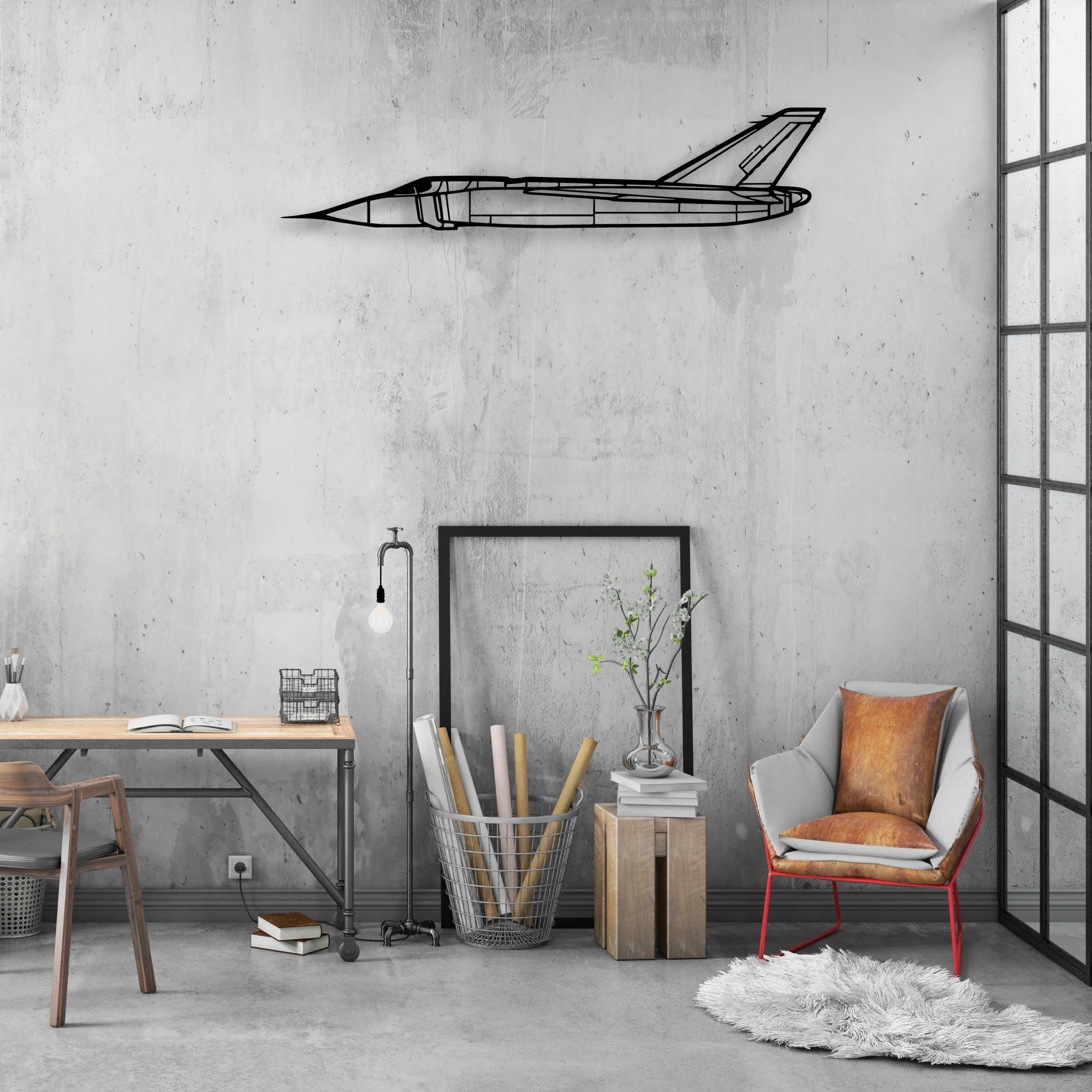 CF-105 Arrow 3 Classic Aircraft Silhouette Metal Wall Art - Aviation Hangar Decor